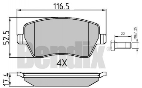 КОЛОДКИ ТОРМОЗНЫЕ RENAULT KANGOO 08> ПЕРЕД 510459