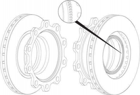 Гальмівний диск, GIGANT SMB, 430мм ABS, Knorr SB/SN7;Haldex DB20;Wabco Pan22 BCR199A