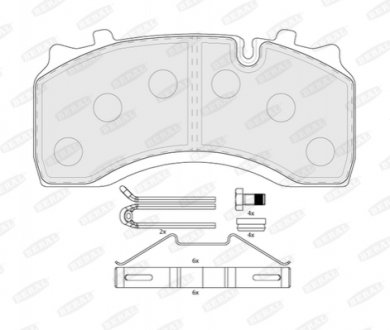 Колодки тормозные, WVA 29142 BCV29142TK