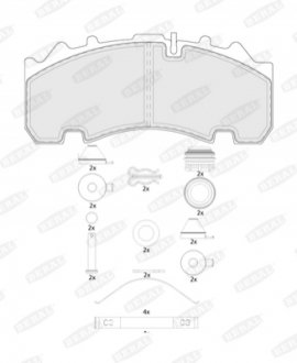 Тормозные колодки, дисковые. BCV29263TK