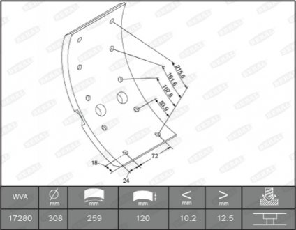 Тормозные накладки KBL17280.3-1561