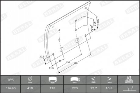 Тормозные накладки KBL19496.9-1575