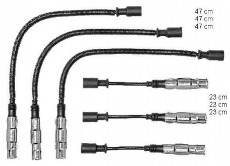Високовольтні кабелі, комплект BERU ZEF1479 (фото 1)