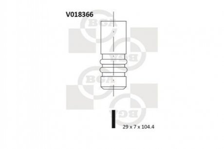 Клапан двигуна V018366