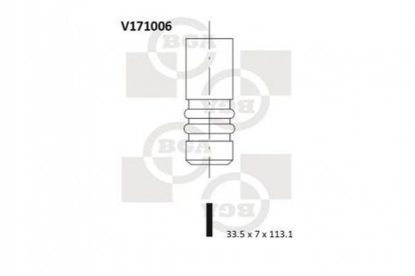 Клапан двигуна V171006