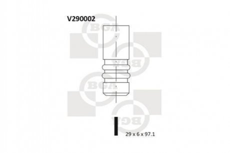Впускной клапан BGA V290002 (фото 1)