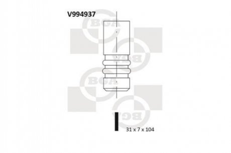 Клапан двигуна V994937