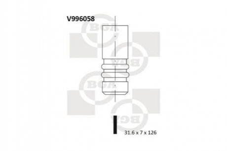 Клапан двигателя V996058