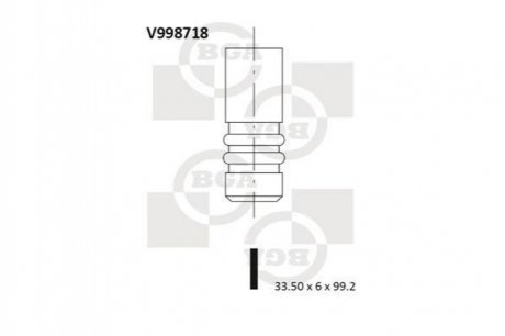 Клапан двигуна V998718