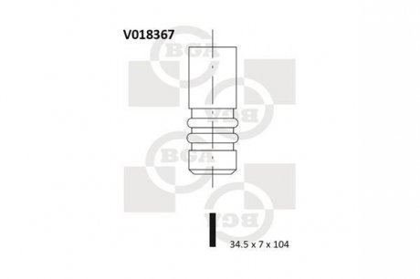 Впускной клапан BGA V018367 (фото 1)