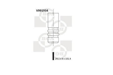 Клапан выпуск. FOCUS/FIESTA/ MONDEO 1.4/1.6i 98- V991934