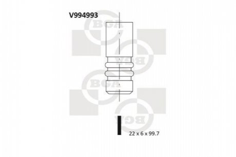 Клапан двигателя BGA V994993 (фото 1)