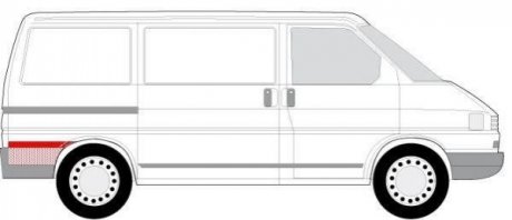Крило заднє Volkswagen: Transporter IV (1994-2003) BLIC 6504-03-9558574P (фото 1)