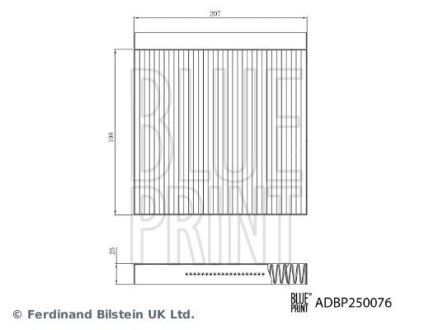 BLUE PRINT MG Фільтр салону MG HS (AS23) 1.5 18- ADBP250076