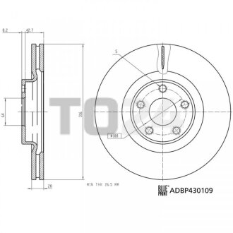 BLUE PRINT FORD Диск передній GALAXY III (CK) 2.0 EcoBlue ADBP430109