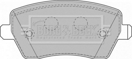Гальмівні колодки, дискове гальмо (набір) BORG & BECK BBP1807 (фото 1)