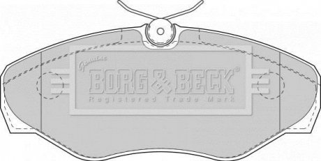 - Гальмівні колодки до дисків BORG & BECK BBP1812 (фото 1)