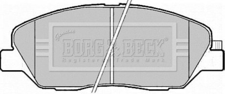 Гальмівні колодки (набір) BORG & BECK BBP2176 (фото 1)