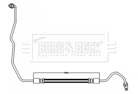 Шланг гальмівний (задній) (L) Renault Megane/Scenic 1.2-2.0dCi 08- (L=198mm) BBH8596