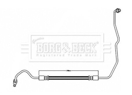 Шланг тормозной (задний) Renault Megane/Scenic 09- (R) (195mm) BORG & BECK BBH8597 (фото 1)