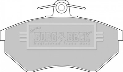 Гальмівні колодки, дискове гальмо (набір) BORG & BECK BBP1406 (фото 1)