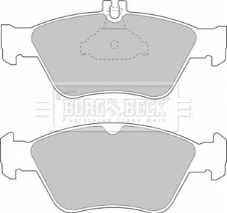 Гальмівні колодки, дискове гальмо (набір) BORG & BECK BBP1454 (фото 1)