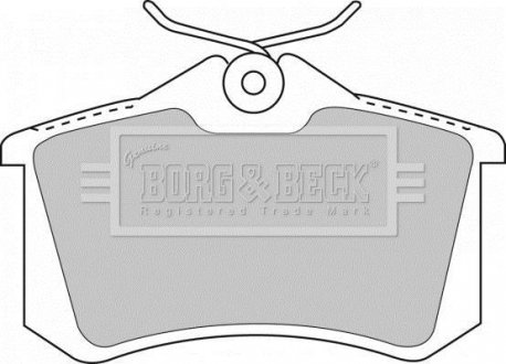 Гальмівні колодки, дискове гальмо (набір) BORG & BECK BBP1512 (фото 1)