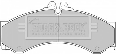 Гальмівні колодки, дискове гальмо (набір) BORG & BECK BBP1589 (фото 1)