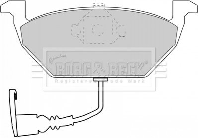 Гальмівні колодки, дискове гальмо (набір) BORG & BECK BBP1617 (фото 1)