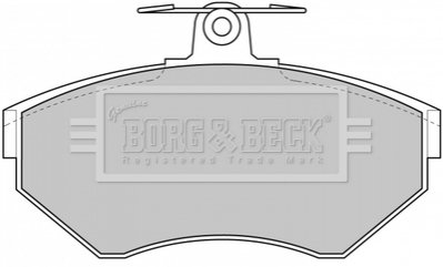 Гальмівні колодки, дискове гальмо (набір) BORG & BECK BBP1620 (фото 1)
