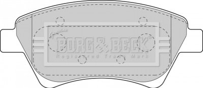Гальмівні колодки, дискове гальмо (набір) BORG & BECK BBP1821 (фото 1)