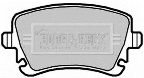 Гальмівні колодки, дискове гальмо (набір) BORG & BECK BBP2139 (фото 1)