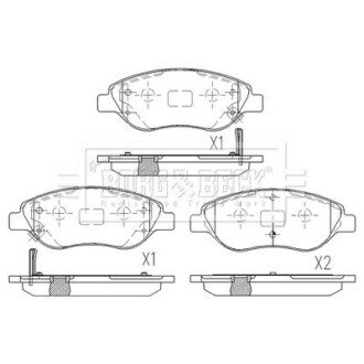 Гальмiвнi колодки дисковi BBP2615