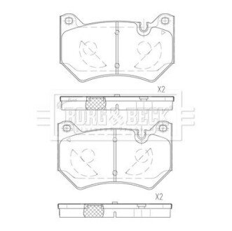 Колодки гальмівні (передні) Audi Q5 17- BBP2825