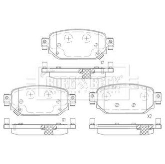 Гальмiвнi колодки дисковi BBP2830