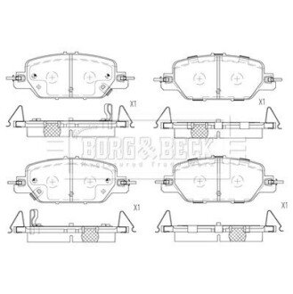 Колодки гальмівні (задні) Honda CR-V 16- BBP2834