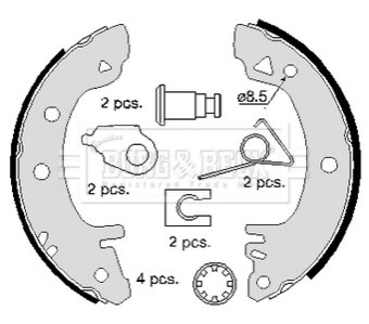 BBS6097 BORG & BECK - Гальмівні колодки до барабанів