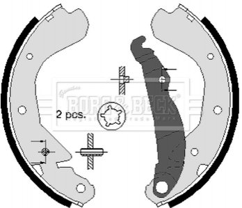BBS6104 BORG & BECK - Гальмівні колодки до барабанів