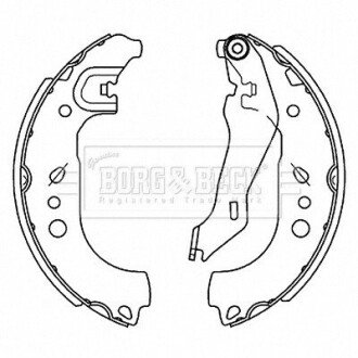 BBS6514 BORG & BECK - Гальмівні колодки до барабанів