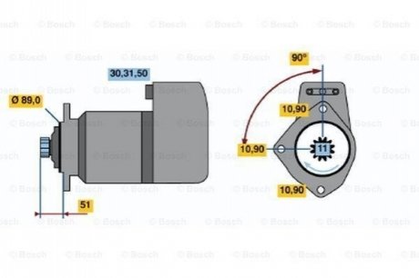 Стартер BOSCH 0 986 011 480 (фото 1)