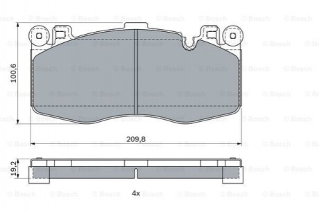 Тормозные колодки, дисковые. BOSCH 0 986 424 387 (фото 1)