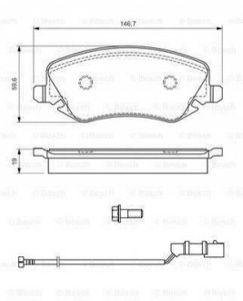 Тормозные колодки, дисковые. BOSCH 0 986 424 679 (фото 1)