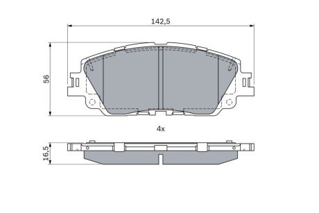 Дисковые тормозные колодки 0986424899