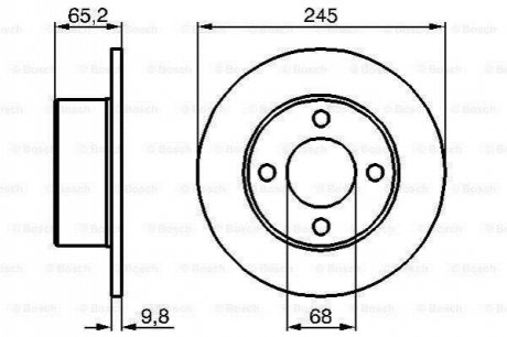 Тормозной диск (задний) BOSCH 0986478073 (фото 1)