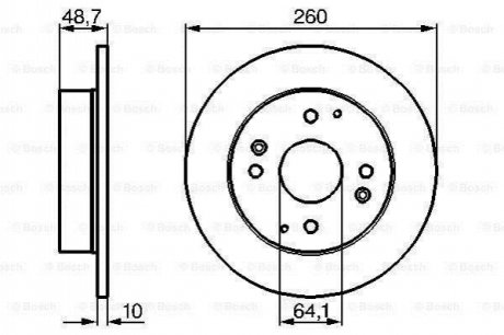 Тормозной диск (задний) BOSCH 0 986 478 172 (фото 1)