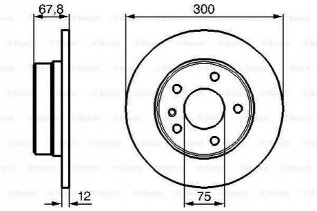 Тормозной диск (задний) BOSCH 0986478322 (фото 1)