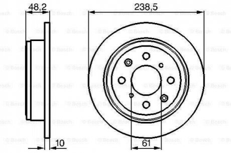 Тормозной диск (задний) BOSCH 0 986 478 350 (фото 1)