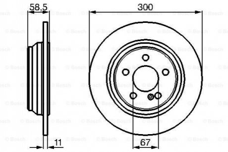 Тормозной диск (задний) BOSCH 0986478472 (фото 1)