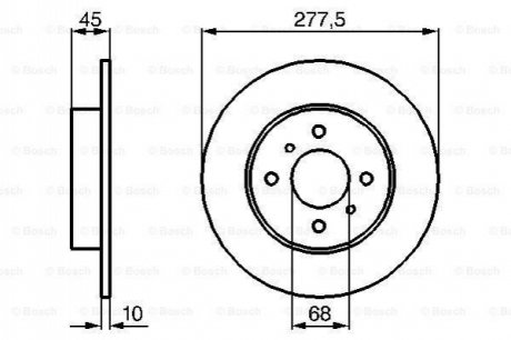 Тормозной диск (задний) BOSCH 0 986 479 105 (фото 1)