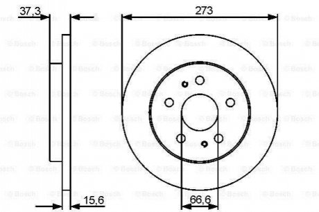 Тормозной диск (передний) BOSCH 0986479432 (фото 1)